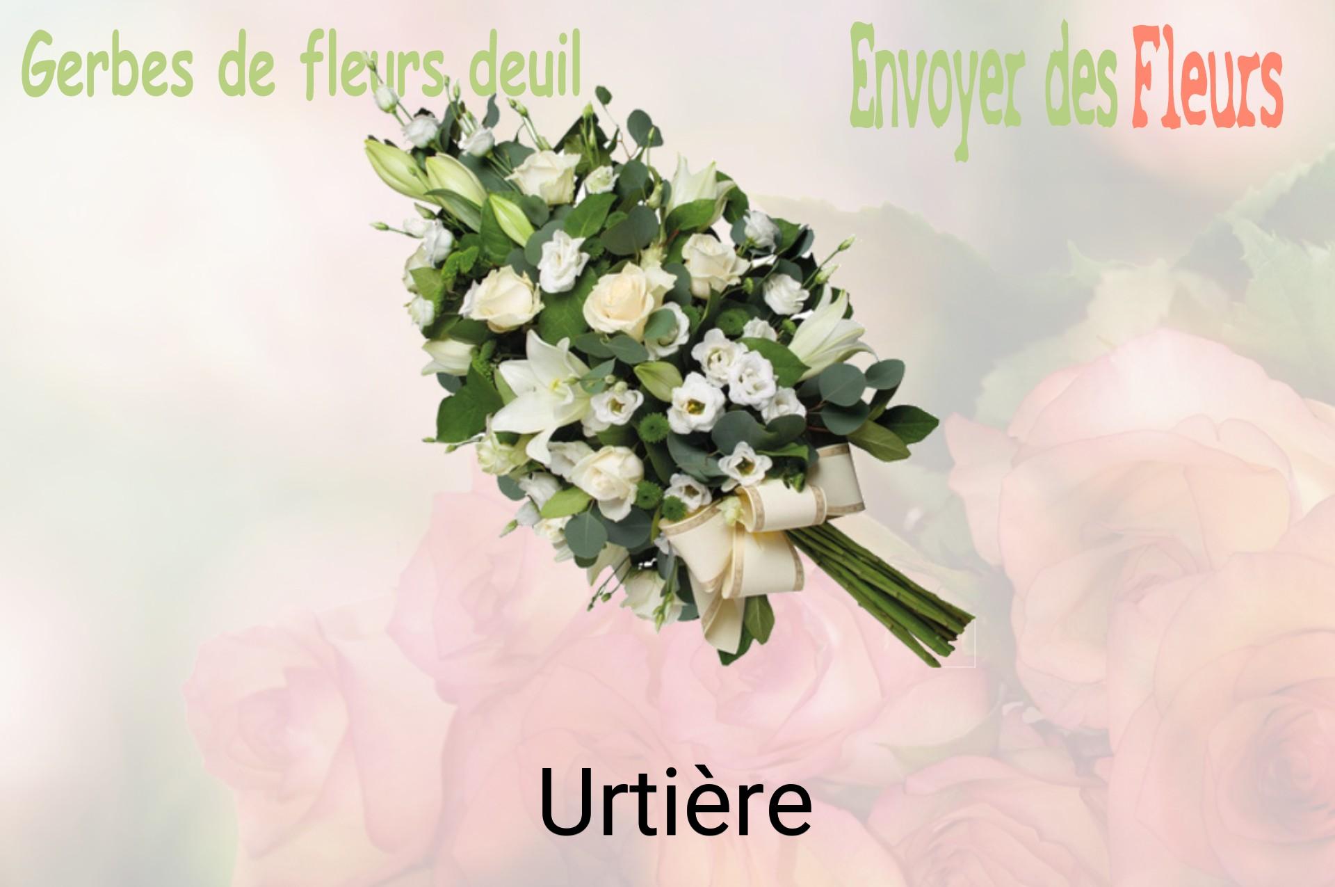Gerbe de fleurs de deuil livrée à Urtière